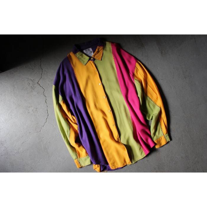 80's D.D designs L/S rayon shirt | Vintage.City 빈티지숍, 빈티지 코디 정보