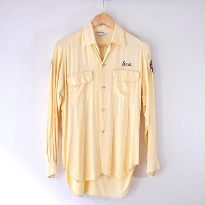Puritan swingster 50sレーヨンL/Sオープンカラーシャツma | Vintage.City 古着屋、古着コーデ情報を発信
