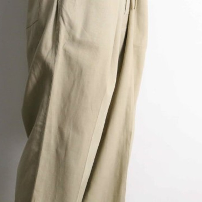 linen×cotton loose silhouette beigepants | Vintage.City 빈티지숍, 빈티지 코디 정보