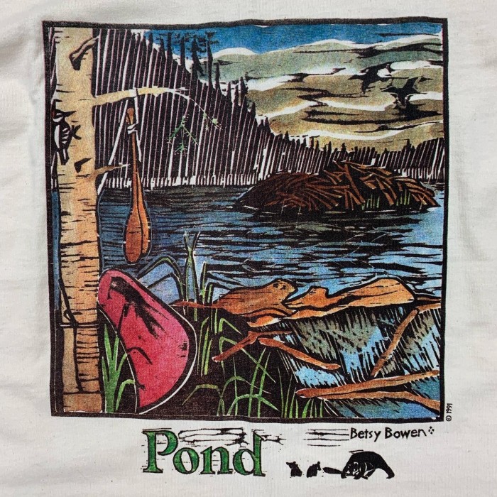 90'S BETSY BOWEN "POND" Tシャツ DEADSTOCK | Vintage.City 빈티지숍, 빈티지 코디 정보