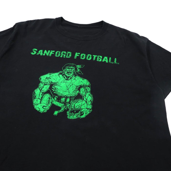 フットボールプリントTシャツ L ブラック SANFORD FOOTBALL | Vintage.City 古着屋、古着コーデ情報を発信