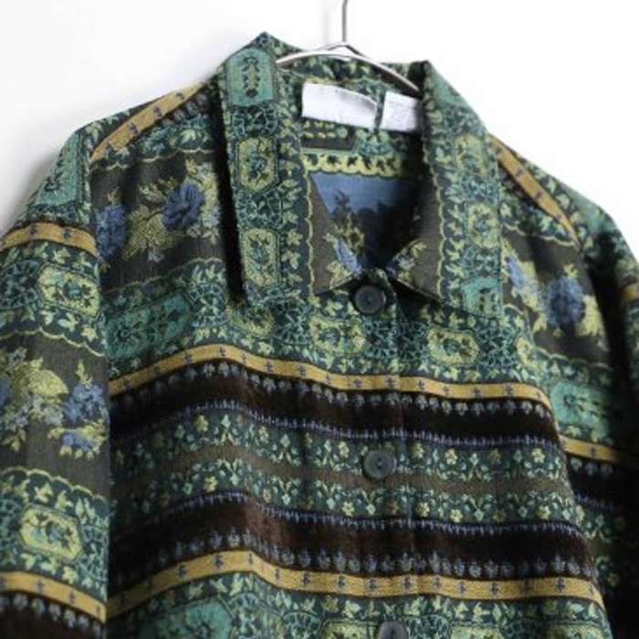 ethnic design switch gobelin shirtjacket | Vintage.City 古着屋、古着コーデ情報を発信