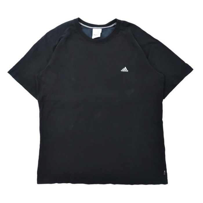 ADIDAS ビッグサイズTシャツ 4XO ブラック コットン ワンポイントロゴ | Vintage.City 古着屋、古着コーデ情報を発信