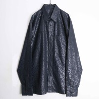 arabesque pattern mode black shirt | Vintage.City 빈티지숍, 빈티지 코디 정보
