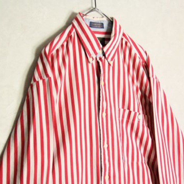 "Polo RL" red stripe plain shirt | Vintage.City 빈티지숍, 빈티지 코디 정보