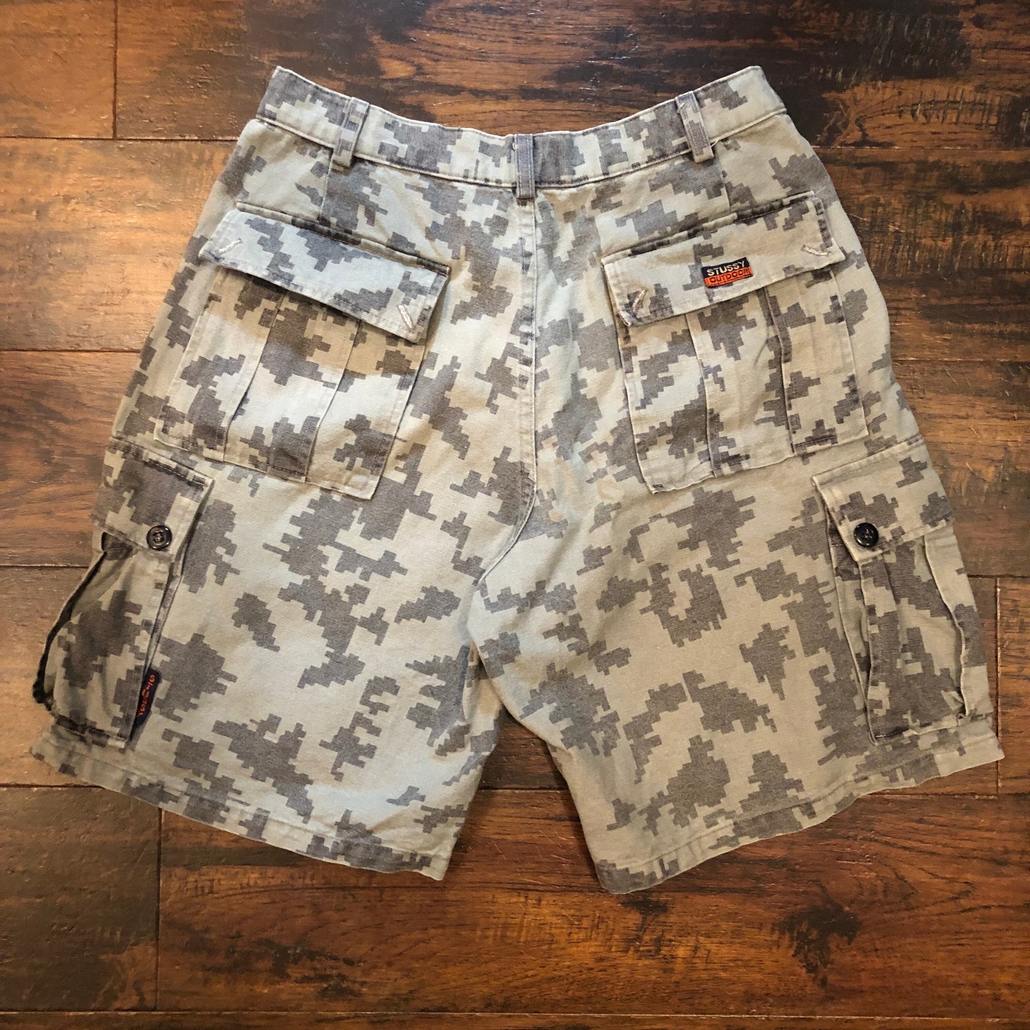 90s OLD STUSSY/OUTDOOR/camo cargo shorts | Vintage.City