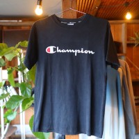 Champion Front Print T-Shirt Black | Vintage.City ヴィンテージ 古着