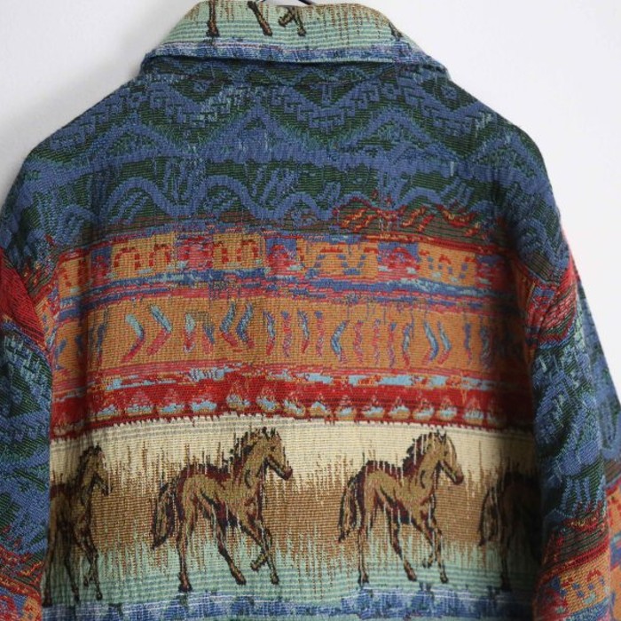 horse drawn ethnic design gobelinsjacket | Vintage.City 古着屋、古着コーデ情報を発信