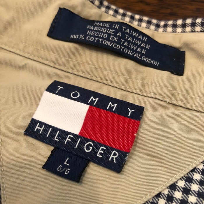 90s TOMMY HILFIGER/Gingham check shirt | Vintage.City 빈티지숍, 빈티지 코디 정보