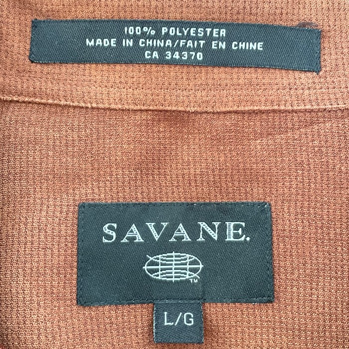 【SAVANE】フェイクスウェード 長袖シャツ ブラウン ポリシャツ US古着 | Vintage.City 古着屋、古着コーデ情報を発信