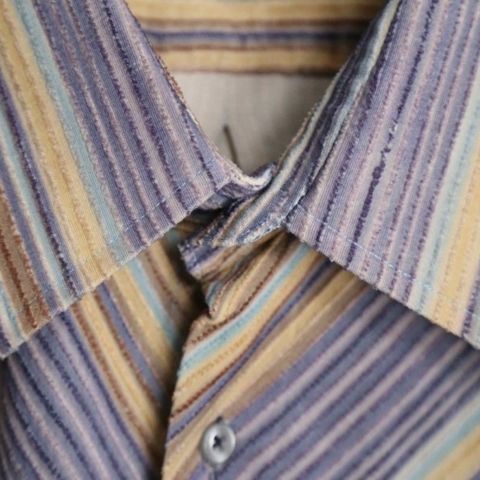 diagonal corduroy fabric dress shirt | Vintage.City 古着屋、古着コーデ情報を発信