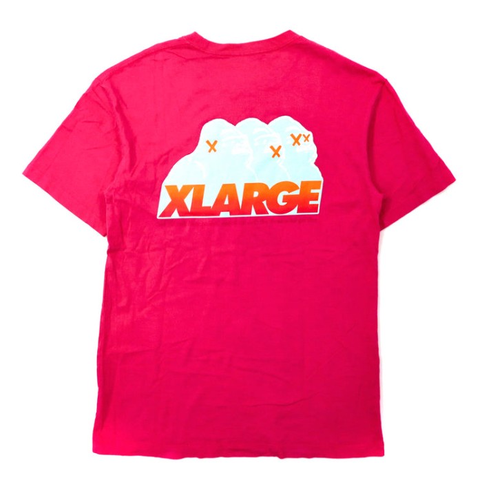 LARGE ビッグサイズ ロゴプリントTシャツ L ピンク バックロゴプリント | Vintage.City 古着屋、古着コーデ情報を発信