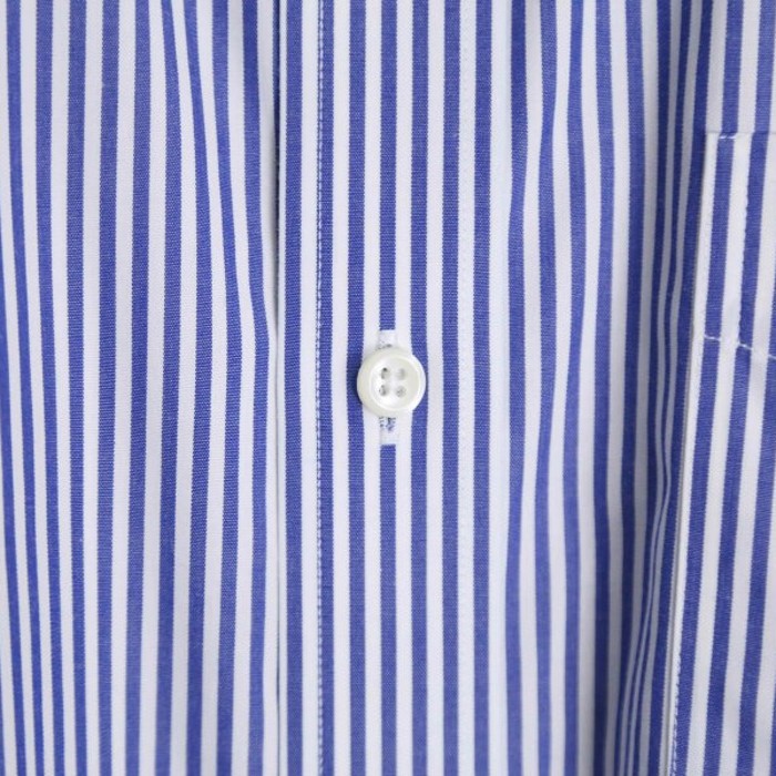 "LAUREN RL" blue stripe pattern shirt | Vintage.City 빈티지숍, 빈티지 코디 정보