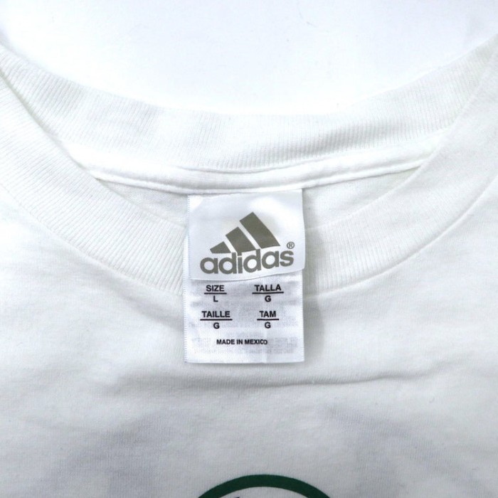 ADIDAS ビッグサイズ ロゴプリントTシャツ L ホワイト メキシコ製 | Vintage.City 古着屋、古着コーデ情報を発信