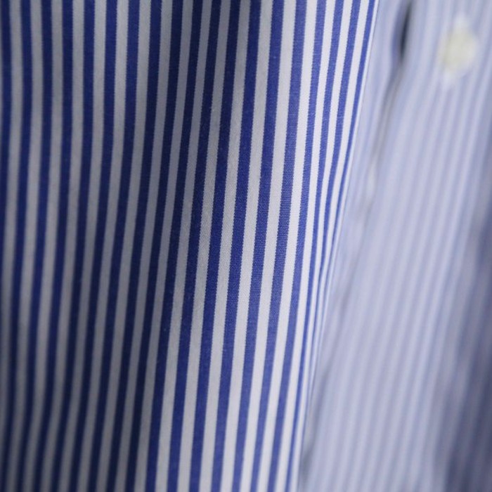 "LAUREN RL" blue stripe pattern shirt | Vintage.City 빈티지숍, 빈티지 코디 정보