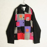 patchwork design cute color jacket | Vintage.City 빈티지숍, 빈티지 코디 정보