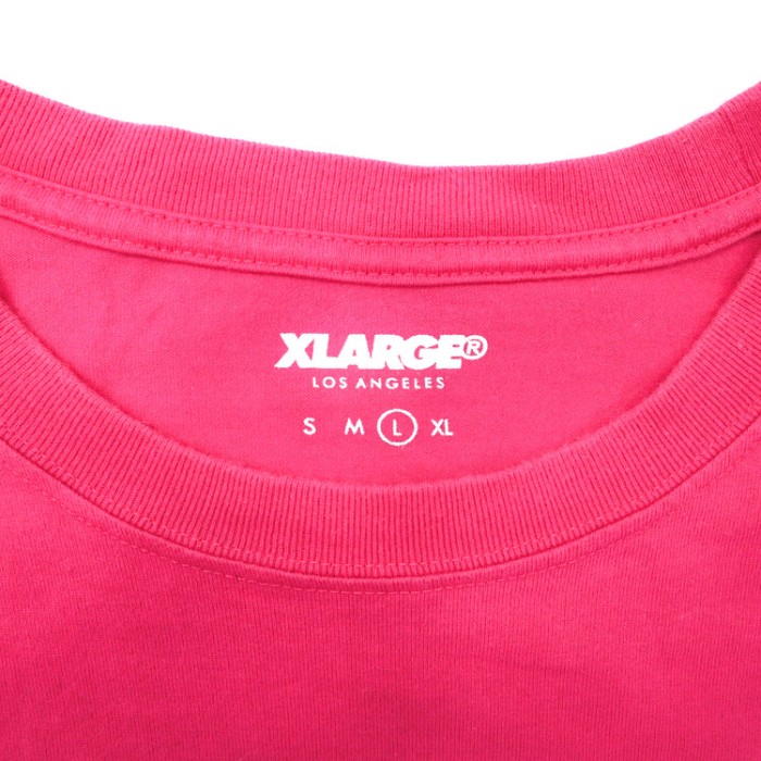LARGE ビッグサイズ ロゴプリントTシャツ L ピンク バックロゴプリント | Vintage.City 古着屋、古着コーデ情報を発信