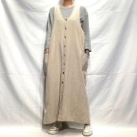 linen cotton n/s maxi onepiece | Vintage.City ヴィンテージ 古着