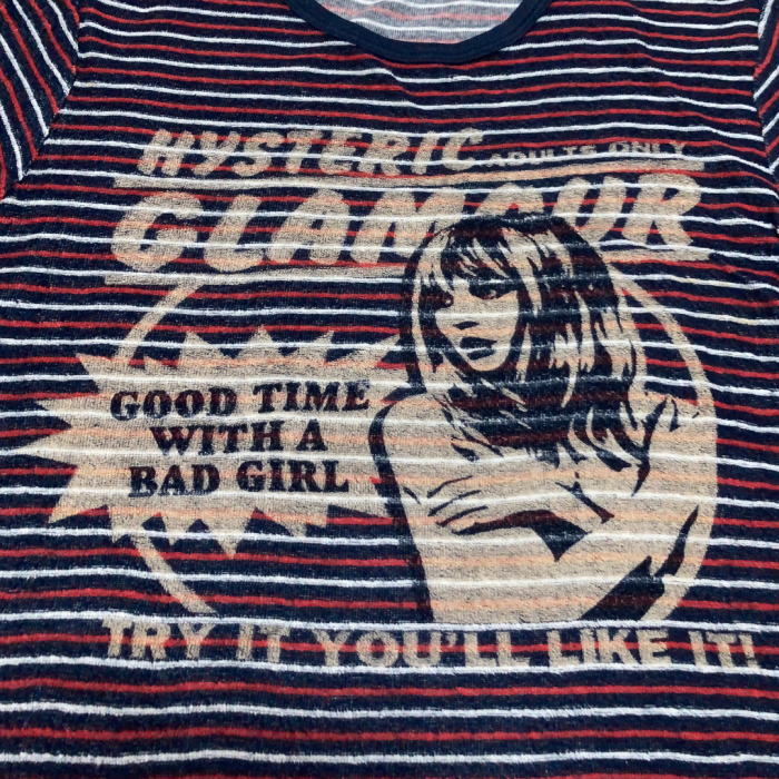 vintage hysteric girl design Tシャツ　半袖　ロゴ