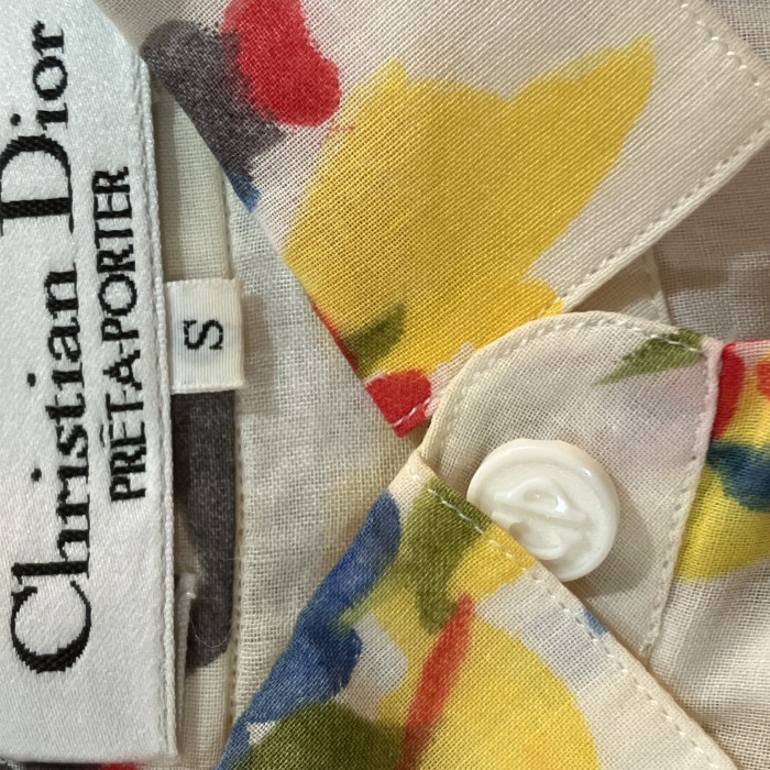 Christian Dior 抽象画 レトロブラウス ヴィンテージ ディオール | Vintage.City 古着屋、古着コーデ情報を発信