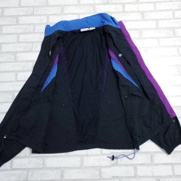 Reebok（リーボック）　黒/青/紫 マルチカラー長袖ナイロンジャケット　M | Vintage.City 빈티지숍, 빈티지 코디 정보