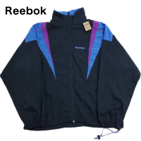 Reebok（リーボック）　黒/青/紫 マルチカラー長袖ナイロンジャケット　M | Vintage.City ヴィンテージ 古着