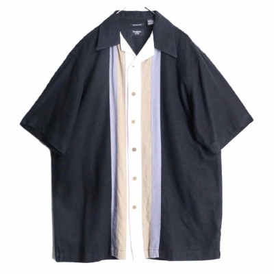grayish tone switching open shirt | Vintage.City 古着屋、古着コーデ情報を発信