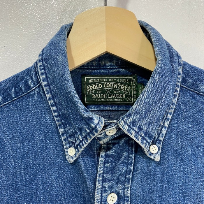 『送料無料』90s ポロカントリー　デニムボタンダウンシャツ　S POLO | Vintage.City 古着屋、古着コーデ情報を発信