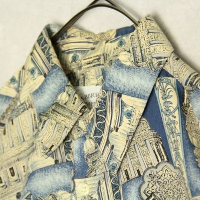 2color clash remain pattern shirt | Vintage.City 古着屋、古着コーデ情報を発信