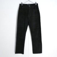 Pig skin button fly black leather pants. | Vintage.City 빈티지숍, 빈티지 코디 정보