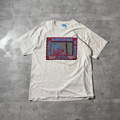 90年代 アート系 宗教系 tシャツ シングルステッチ 丸胴ボディ 霜降りグレー | Vintage.City 古着屋、古着コーデ情報を発信