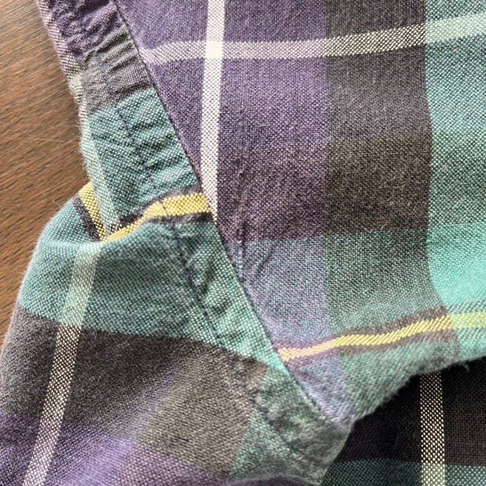 90s トミーヒルフィガー チェックシャツ ボタンダウンシャツ 長袖 刺繍 