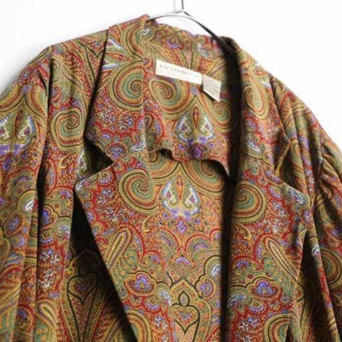 paisley pattern silk easy tailoredjacket | Vintage.City 古着屋、古着コーデ情報を発信