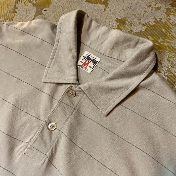 00s stussy border polo shirt | Vintage.City 古着屋、古着コーデ情報を発信