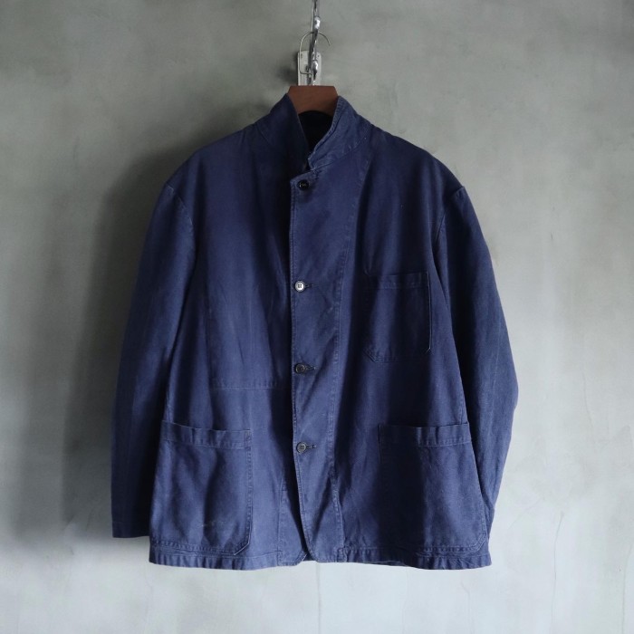 french work cotton twill tailored jacket | Vintage.City 古着屋、古着コーデ情報を発信