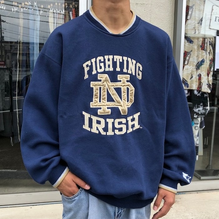 TNT FIGHTIN' IRISH ノートルダム大学ファイティングアイリッシュ カレッジスウェットシャツ トレーナー USA製 メンズM /taa001429