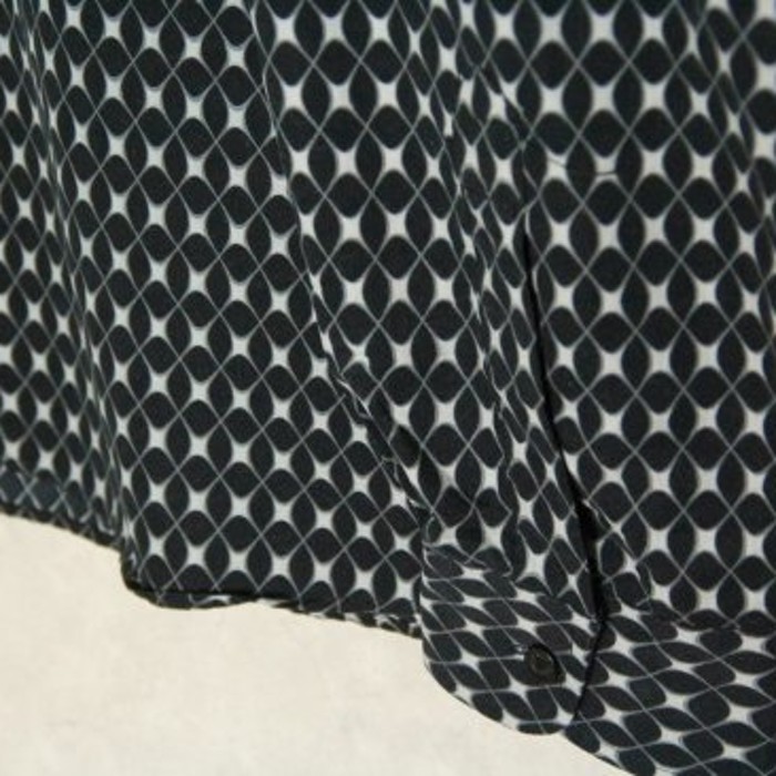 flash check black wide drape shirt | Vintage.City 古着屋、古着コーデ情報を発信