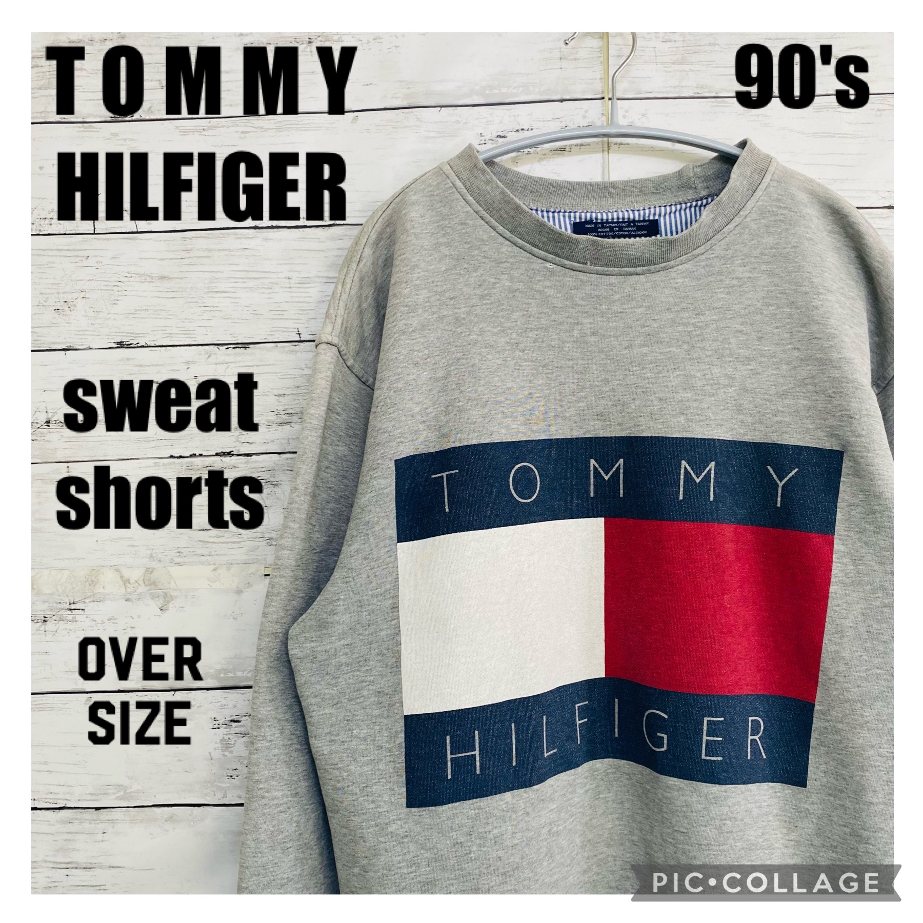 90's トミーヒルフィガー スウェット シャツ フラッグ ロゴ TOMMY 
