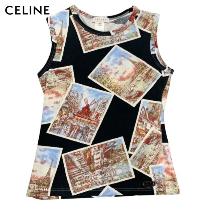 Celine Paris Landscape Painting Tee | Vintage.City 빈티지숍, 빈티지 코디 정보