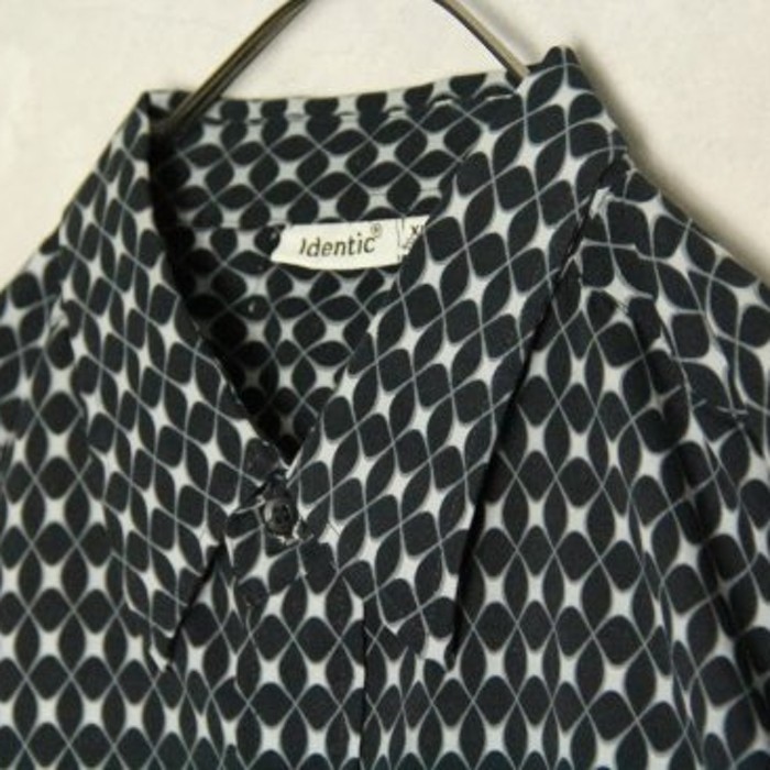 flash check black wide drape shirt | Vintage.City Vintage Shops, Vintage Fashion Trends