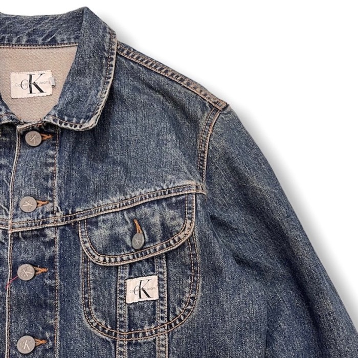 90s＂CK Calvin Klein Jeans＂クロップドデニムジャケット | Vintage.City