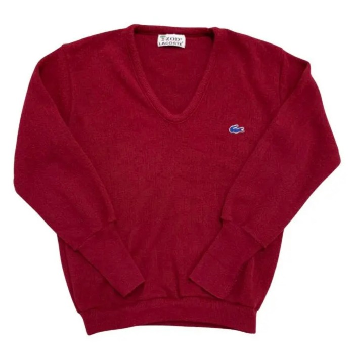 Izod Lacoste 70s Knit Red | Vintage.City 古着屋、古着コーデ情報を発信