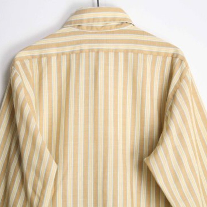 70's yellow beige stripe dress shirt | Vintage.City Vintage Shops, Vintage Fashion Trends