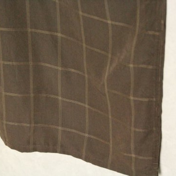 chocolate check pattern smooth big shirt | Vintage.City 古着屋、古着コーデ情報を発信