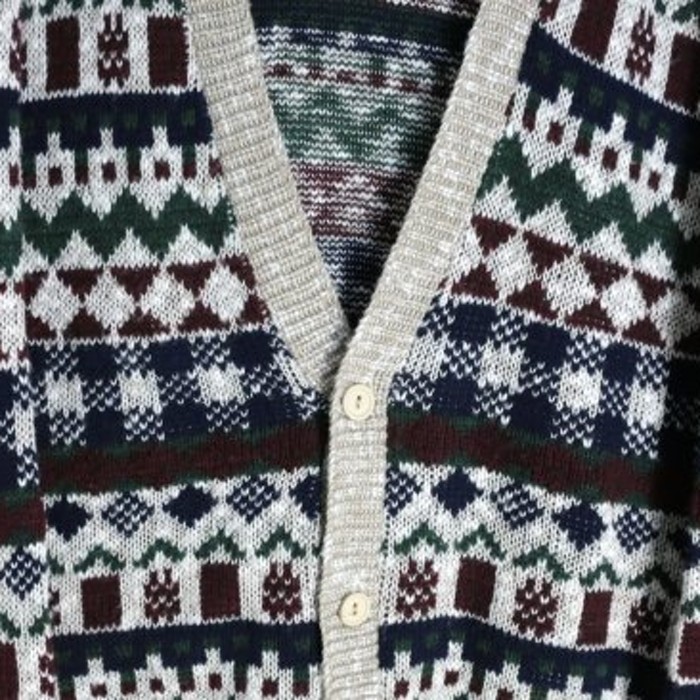 various patterns multicolor cardigan | Vintage.City 古着屋、古着コーデ情報を発信