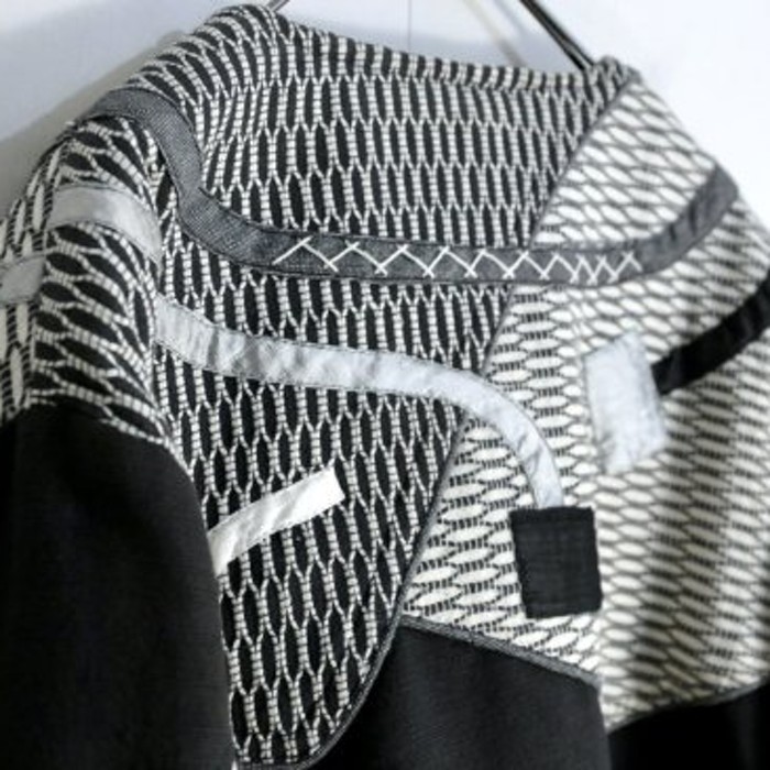 Patchwork pattern monochromecolor jacket | Vintage.City 古着屋、古着コーデ情報を発信