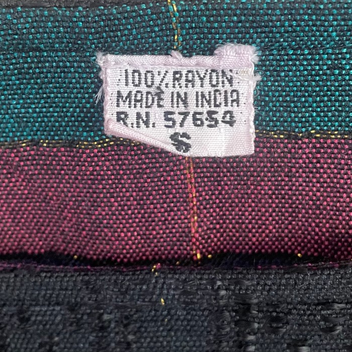 India 100% rayon black fringe tops | Vintage.City ヴィンテージ 古着