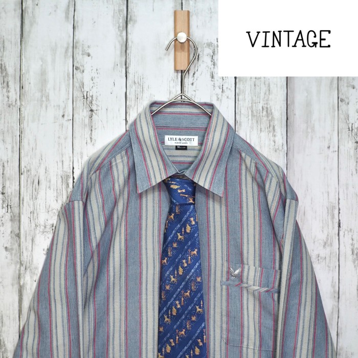 【VINTAGE】長袖デザインシャツ＋ネクタイ | Vintage.City ヴィンテージ 古着