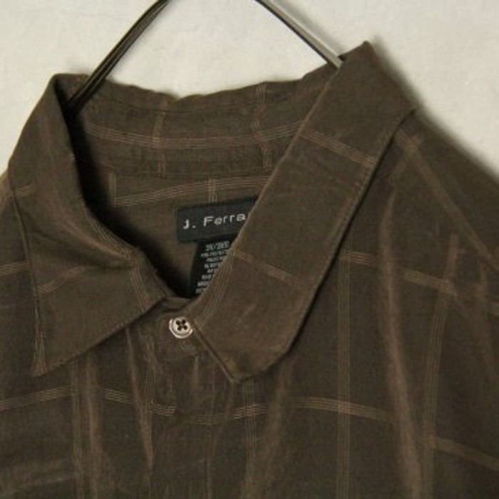 chocolate check pattern smooth big shirt | Vintage.City Vintage Shops, Vintage Fashion Trends