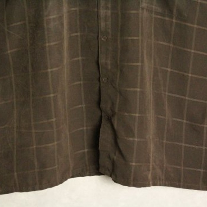 chocolate check pattern smooth big shirt | Vintage.City 빈티지숍, 빈티지 코디 정보